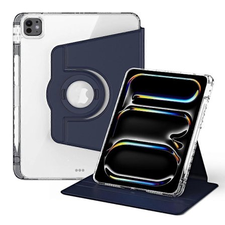 Avtagbart 360 Graders Rotation Genomskinligt Akrylskal för iPad Pro 11 2024