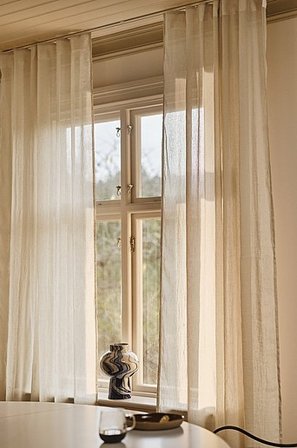 Jotex - Gordijn Linnen-mix 2-pak Linnenbeige Linnenbeige - LINN - Koop Linnen gordijnen bij Jotex