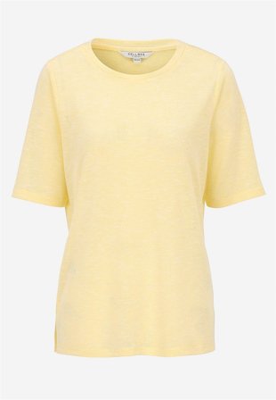 Cellbes of Sweden - Kortærmet top i lysegul / meleret til damer i størrelse 42/44