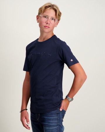 Champion SS Tee Blå T-skjorter Gutt - Kids Brand Store