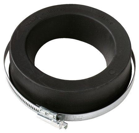 Purus 3106580 Gummimansjett 146/90 mm, med slangeklemme, Innendørsavløp
