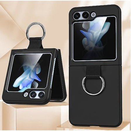 Stötsäkert smalt skyddande TPU- phone case för Samsung Galaxy Z Flip 5 med ringfingerögla