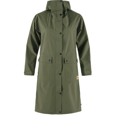 Fjällräven Women's Vardag Rain Parka in Laurel Green, Hydratic | Size: Large