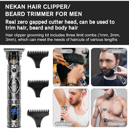 Mænds Hårtrimmer, Elektrisk Skægtrimmer til Mænd, USB Trimme