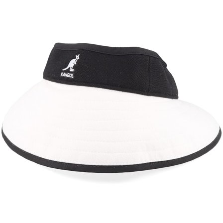Kangol - White visor Lippis - Golf Sun Black/White Visor @ Hatstore