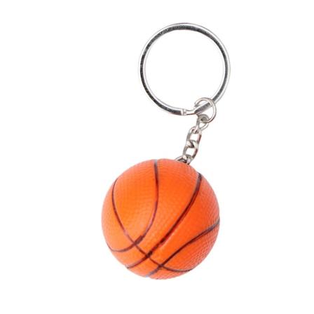 4 cm Stimuleret Basketball Nøglering Sports Nøglering Souvenir Bil hængende dekoration Julegave (orange ru overflade)