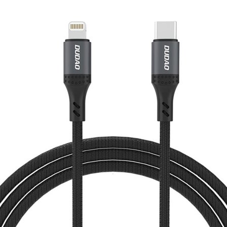 Dudao Flettet USB-C til Lightning-kabel 30W 2m - Sort