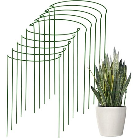 10-pack växtstöd, 15,7 tum metallträdgårdsstöd