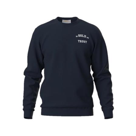 In Gold We Trust The Slim 2.0 Crewneck Total Eclipse , Blauw , Heren , Maat: XL Hoodies & sweatvesten