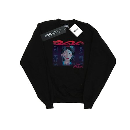 Disney Herr Mulan Geisha Ansikte Sweatshirt M Svart