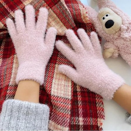 1 par dameskinnvotter i semsket skinn: varme, myke, stilige sykkelhansker