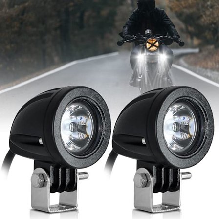 tum LED Motorcykel Extraljus, 12v -24v Runda LED-strålkastare Extra Framljus IP68 Spotlights