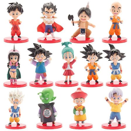 13 st Dragon Ball Barndomsversion Son Goku Gohan Figur Leksak