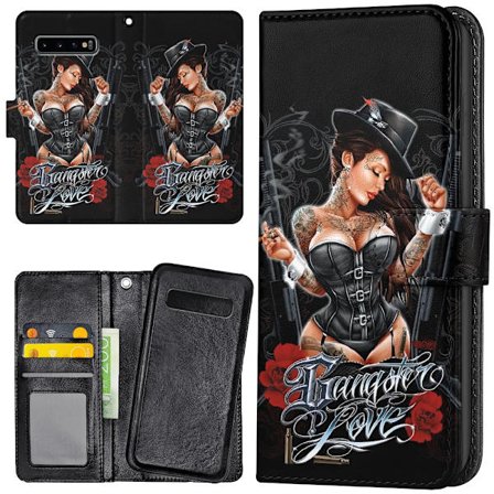 Samsung Galaxy S10 - Plånboksfodral/Skal Gangster Love