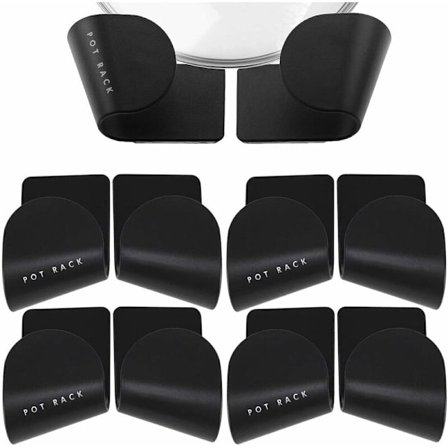 Gryde Lågholder, 10 stk. Vægmonteret Lågholder, Selvklæbende Gryde Lågholder