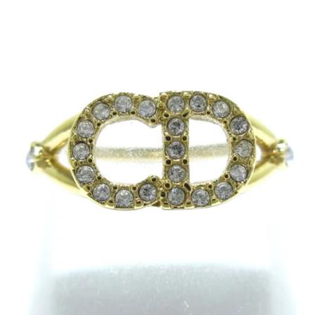 Dior Vintage Pre-owned Ring Gul, Dame Vintage Smykker, Størrelse: ONE Size