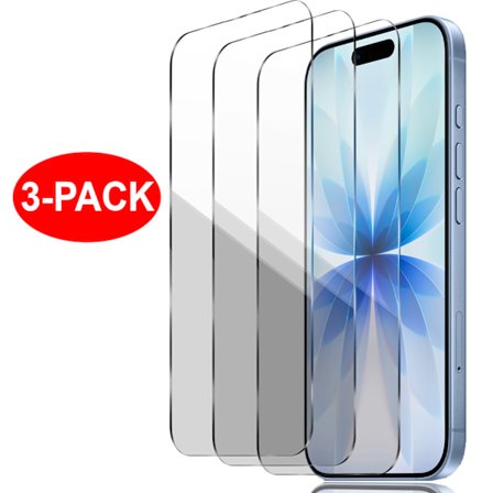 3-Pack - iPhone 17 Pro - Härdat Glas Skärmskydd Transparent