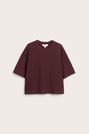 Kappahl | T-shirt oversize | Ciemnoczerwony