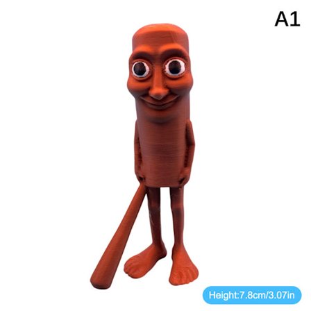 Italiensk Brainrot Leke 3D-printet Dukke Tung Tung Sahur Figur Tra