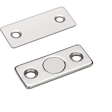 Magnetiskt Dörrlås Rostfritt Stål Tunn Magnet Spärrar Skåp Magnet Beslag 2 st