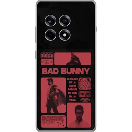 Kompatibelt Mobildeksel til OnePlus 12R Bad Bunny NFL-inspirert skjoldlogo med amerikansk fotball og stjerner