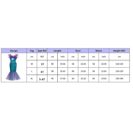 Summer Princess Little Mermaid Ariel Dress Kids Halloween Fancy Costume Children Carnival Birthday Party Clothes Summer Dress Up