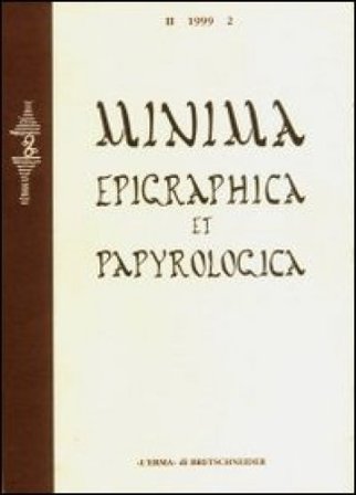Minima epigraphica et papyrologica. Anno II. Vol. 2 NA