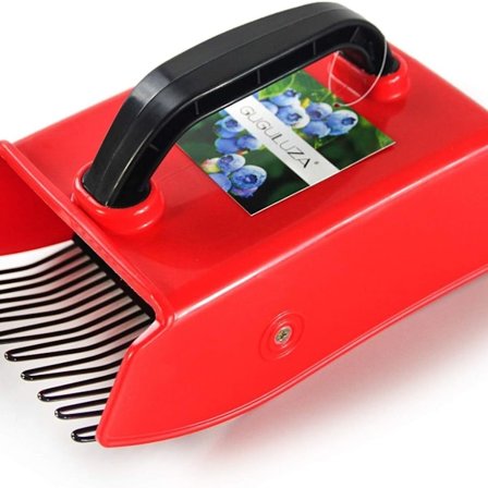 Blåbær og brombærkam, bærplukker med metal