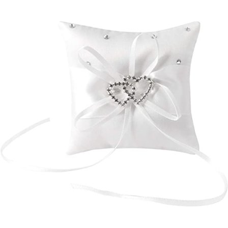 Häärenkaan tyyny satiininauhalla Valkoinen tyynypidike Vintag