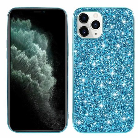 Etui til Samsung S20 Flash Blue Elektroplettering glitterpulver finer groft diamantlæder