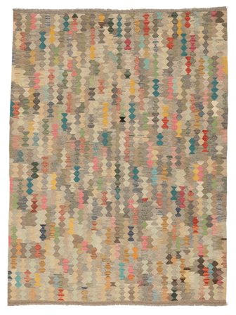 255X339 Tappeto Kilim Afghan Old Style Orientale Marrone/Arancione Grandi (Lana, Afghanistan) Carpetvista