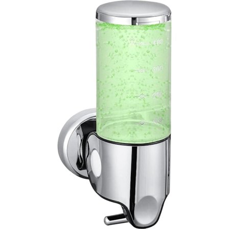 Vægmonteret sæbedispenser - 500 ml - Rustfrit stål - Shampoo dispenser - Stor kapacitet