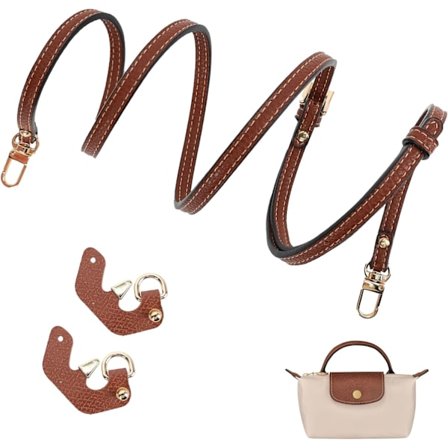 Olkalaukun hihna Longchamp Mini -laukulle, säädettävä nahkalaukun hihna, kahva Longchamp Women's Le Pliage -laukulle