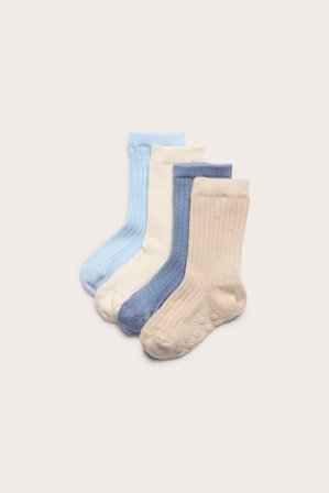 Kappahl | Ribbade babystrumpor 4-pack | Blå