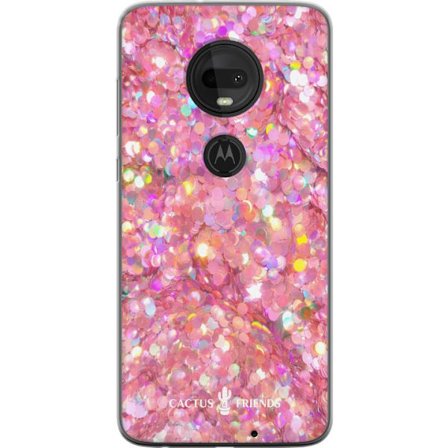 Yhteensopiva Puhelinkuori Motorola Motorola Moto G7 Cactus and Friends – PinkGlitter