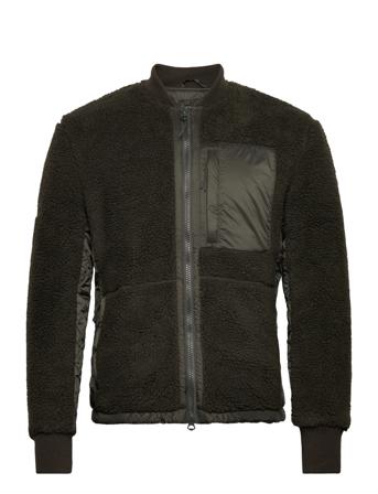 Vintage Sherpa Zip Thru Sweatshirts & Hoodies Fleeces & Midlayers Khaki Green Superdry