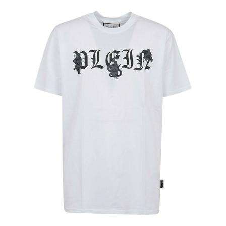 Philipp Plein T-shirt Round Neck Snake Hvid, Herre T-shirts