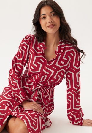 Happy Holly - Viscose Long Sleeve Dress - 48/50