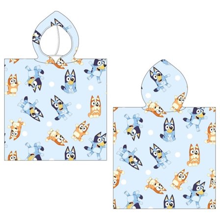 Bluey strandhandduk poncho 50x115 cm - perfekt för soliga dagar!