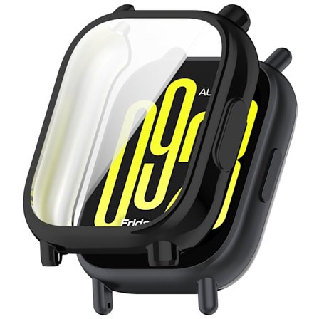 Elektrobelagt sort etui til Redmi Watch 5 Lite - Fulddækkende TPU-beskyttelse