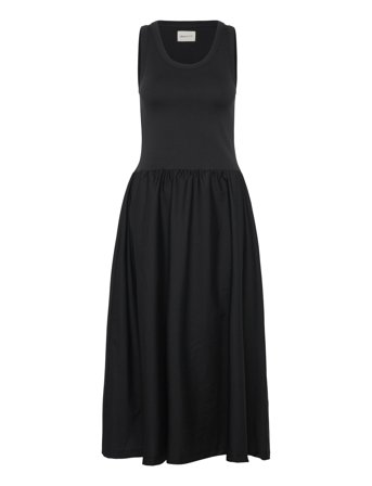 Jersey Woven Midi Dress Black GANT