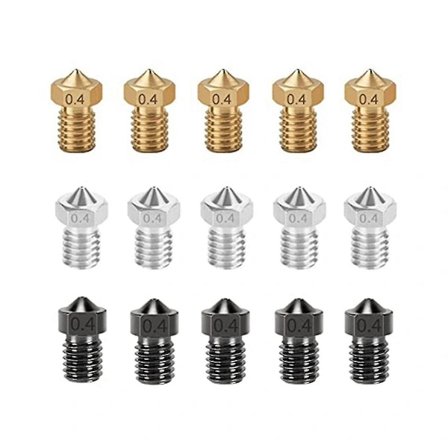 15 st Munstycksset för Koba, 5 st Stål + 5 st Mindre Stål + 5 st 0,4 mm Munstycken K