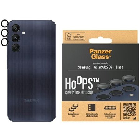 PanzerGlass Hoops Kameraskydd för Samsung Galaxy A25 5G - med svart ram