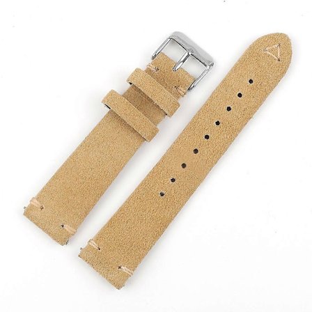 Ruskind Læder Urrem 18mm 19mm 20mm 22mm Blå Grå Vintage Urrem Udskiftning Armbånd Håndlavet Syning Urrem - Overraskelsesgave