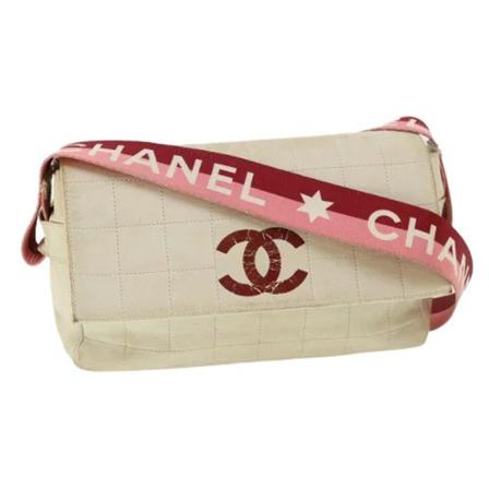 Chanel Vintage Pre-owned Læder chanel-tasker Hvid, Dame Vintage Tasker, Størrelse: ONE Size
