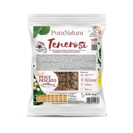PuraNatura Tenerosi Pesce Cibo Secco Cani Adulti Sacco 200g