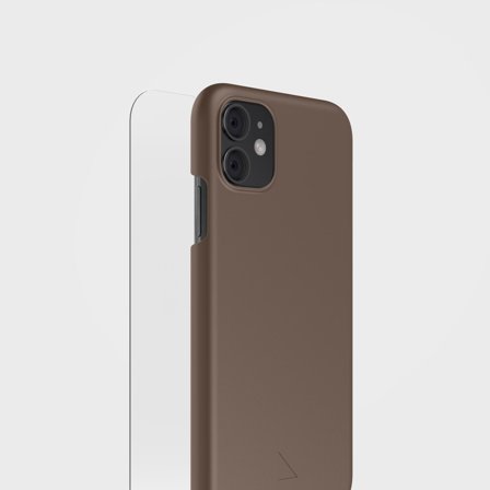 Earth Brown Phone Case & Screen Protection Bundle | agood, iPhone 11