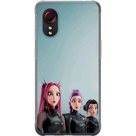 Yhteensopiva Puhelinkuori Samsung Samsung Galaxy Xcover 5 Kolme animoitua naista, joilla on värikäs tukka futuristisessa tyylissä ja yllättyneet i