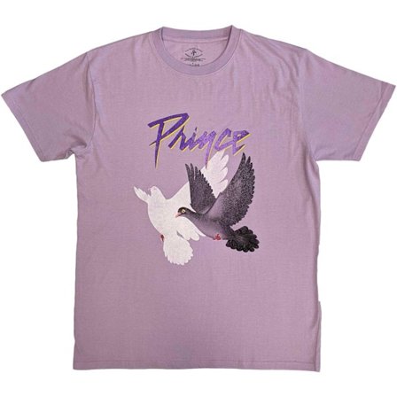 Prince Unisex Adult Doves T-Shirt L Lila