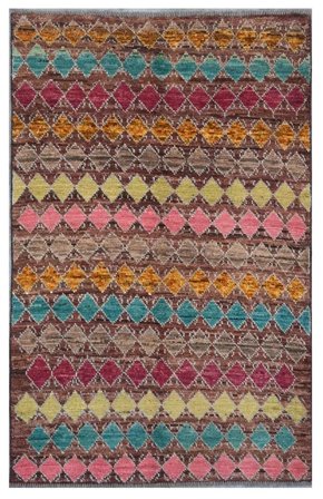 Moroccan Berber - Afghanistan Hand Knotted 92X147 Rug Dark Red/Brown Afghanistan